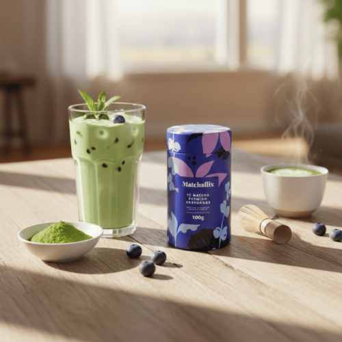 Té Matcha Premium Sabor Arándanos (100g) - Superfood Antioxidante y Energía | MatchaFlix