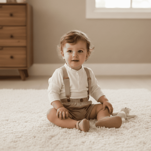 Conjunto Bebé Ceremonia Lino con Tirantes